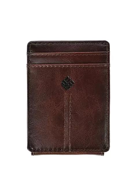 columbia men's rfid protected front pocket wallet with money clip|36mm wide braided wallet.